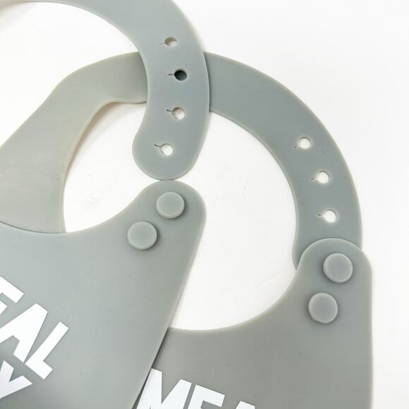 Bella Tunno Tots Baby Every Meal Is A Happy Meal Feeding Silicone Bib Set of 2 - Picture 2 of 4